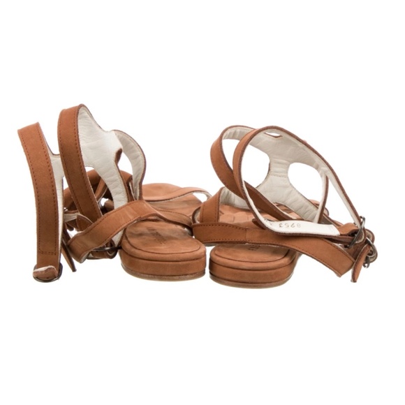 New Freda Salvador Caramel Brown Suede Gladiator Sandals 7M - Picture 4 of 4